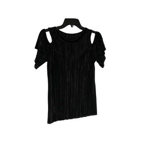Cold Shoulder Women’s Black Pleated Top. SZ. M